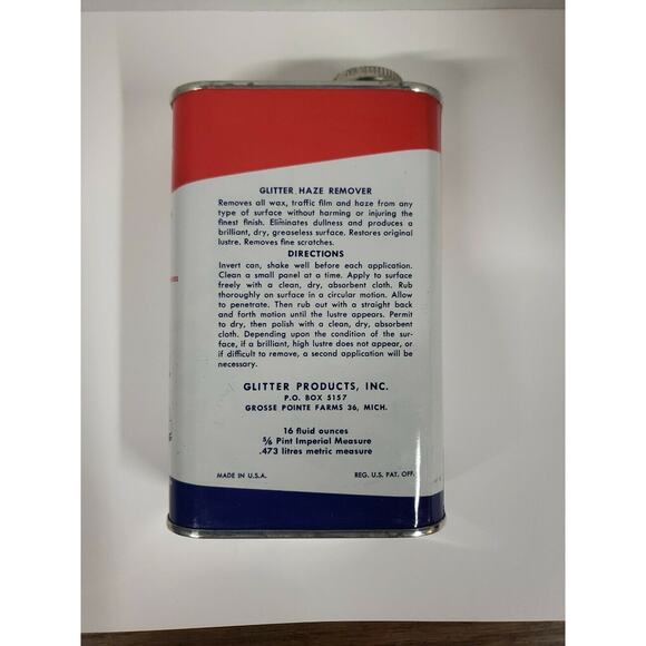 Vintage glitter haze remover handy oiler tin can advertising display empty nos - Picture 5 of 6